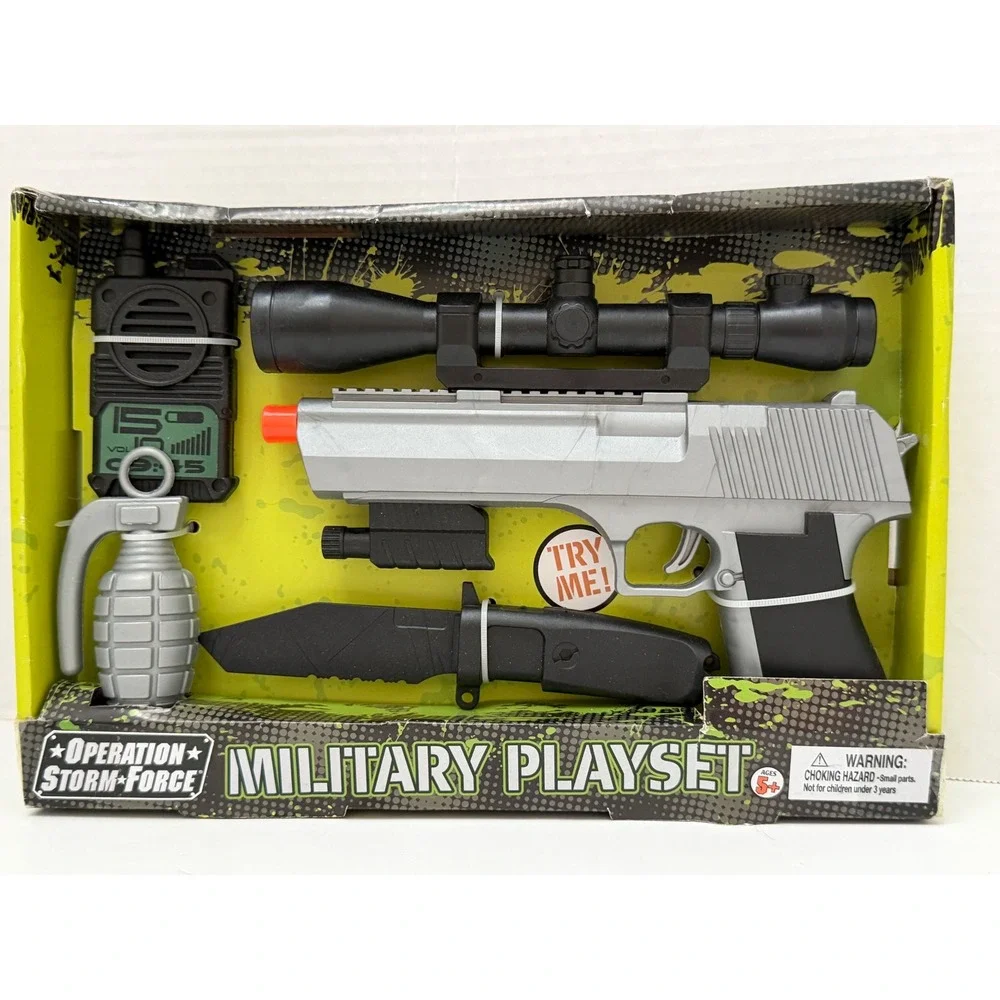 Operation Storm Force Military Playset Toy Gun Scope Walkie Talkie Grenade 93001